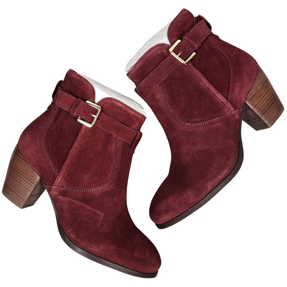 Diba Sleek Burgundy Suede‎ Bootie 8.5 NWT